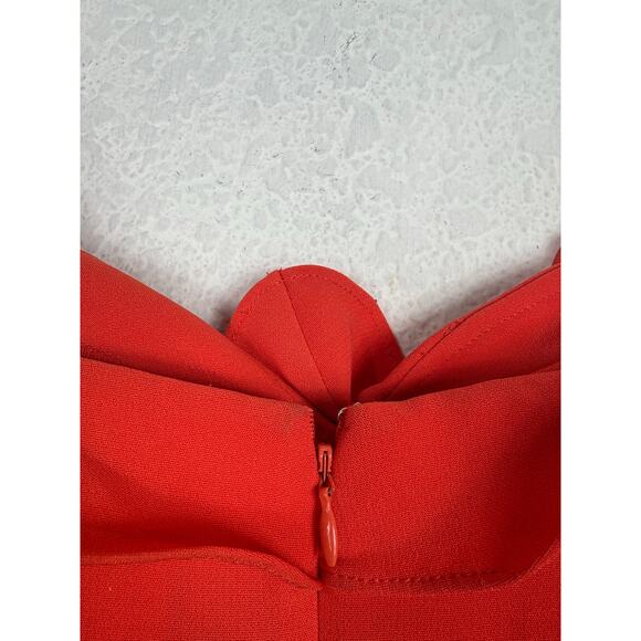 Likely Johnna Sweetheart Neckline Midi Dress Size 0 Orange Cocktail Wedding - Picture 12 of 14